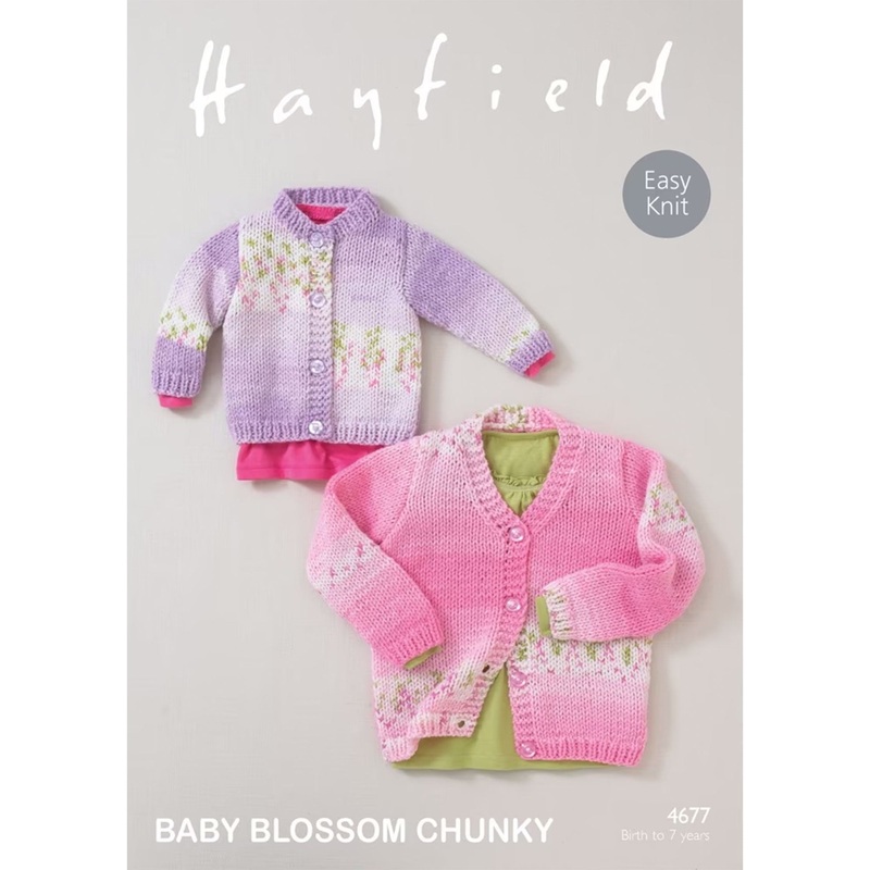 Hayfield Baby Blossom Chunky Patterns – 4677 Baby Cardigan – PDF Download