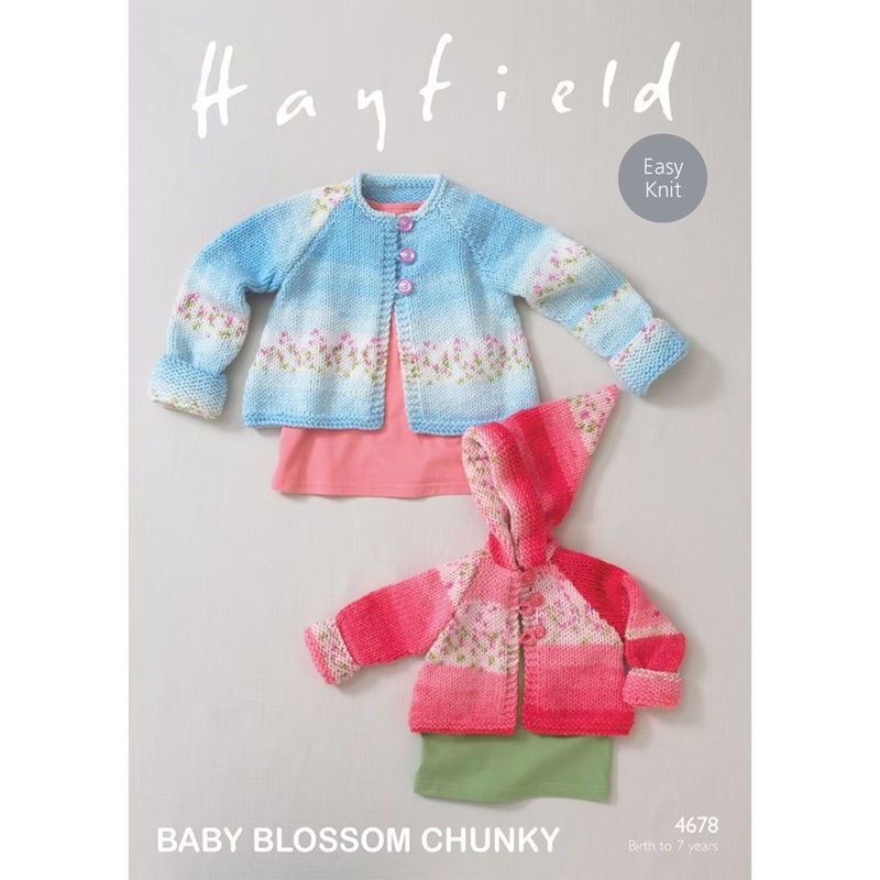 Hayfield Baby Blossom Chunky Patterns – 4678 Baby Coat – PDF Download