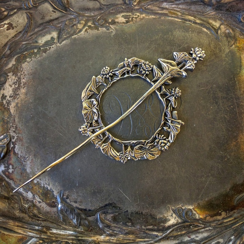 JUL Shawl Pins and Sticks – Lotus Garden Shawl Pin