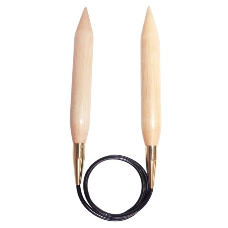 KnitPro Jumbo Birch Fixed Circular Needles – 35.0mm – 32
