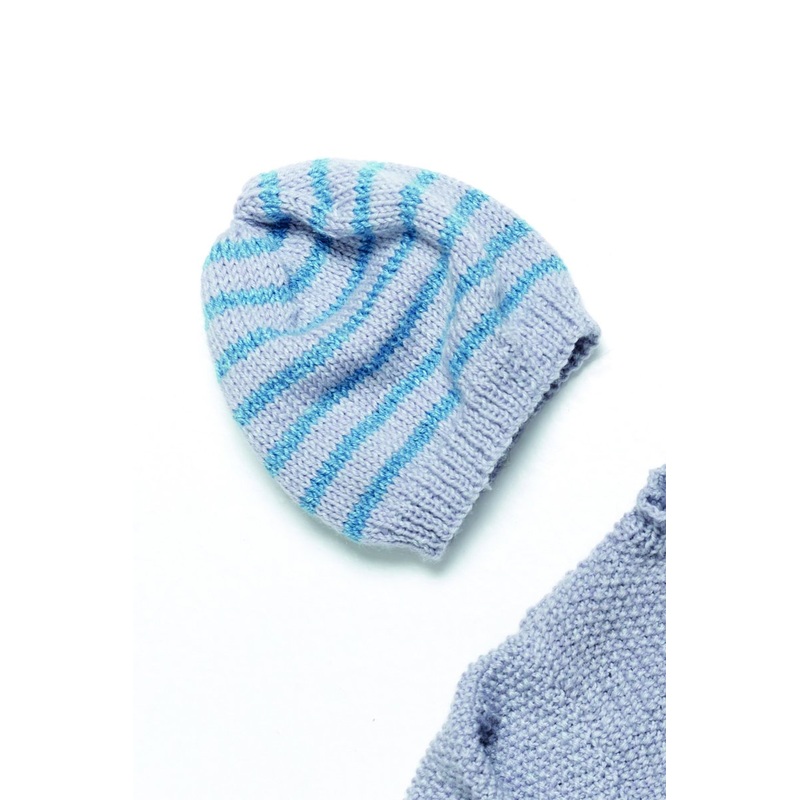 Rowan Baby Knits Collection Patterns – Striped Hat – PDF Download