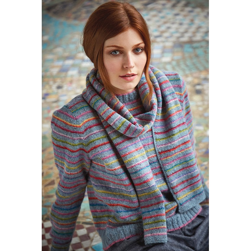 Rowan Kaffe Fassett’s Winter Vintage PDF Patterns – Colours in the Mist Scarf – PDF Download