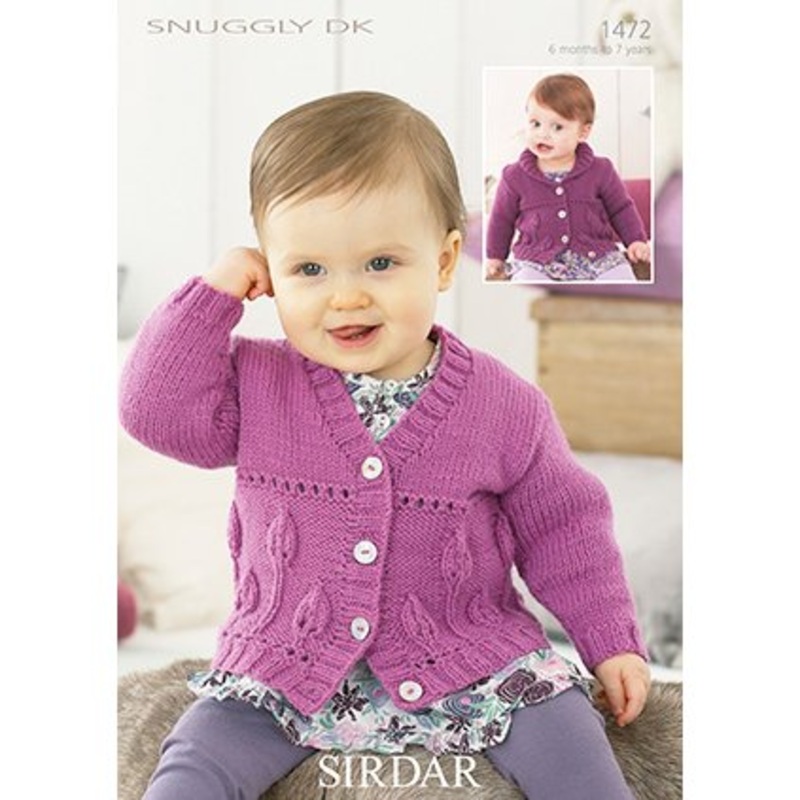 Sirdar Snuggly Baby and Children Patterns – 1472 Girl’s Cardigan – PDF Download