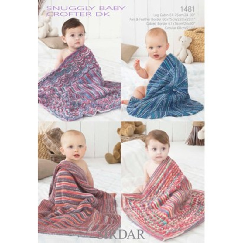 Sirdar Snuggly Baby and Children Patterns – 1481 Four Baby Blankets – PDF Download