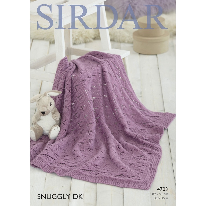 Sirdar Snuggly Baby and Children Patterns – 4703 Baby Blanket – PDF Download