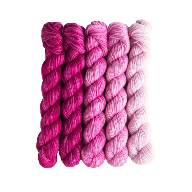 SweetGeorgia Tough Love Sock Party of Five Mini-Skein Set Yarn – Hanami
