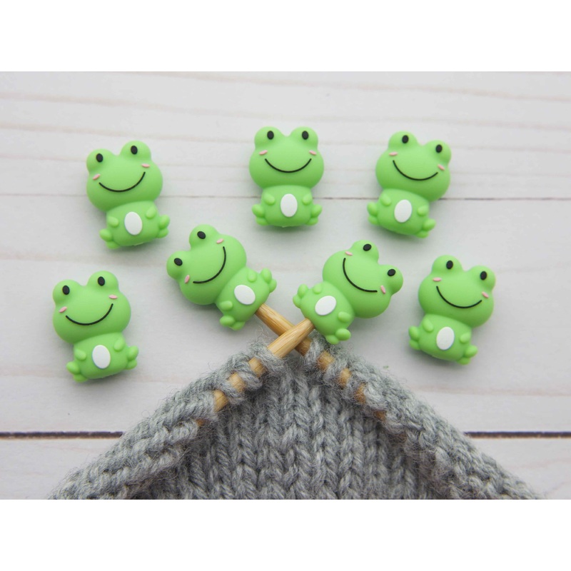 Fox & Pine Stitches Stitch Stoppers/ Point Protector – Little Frog