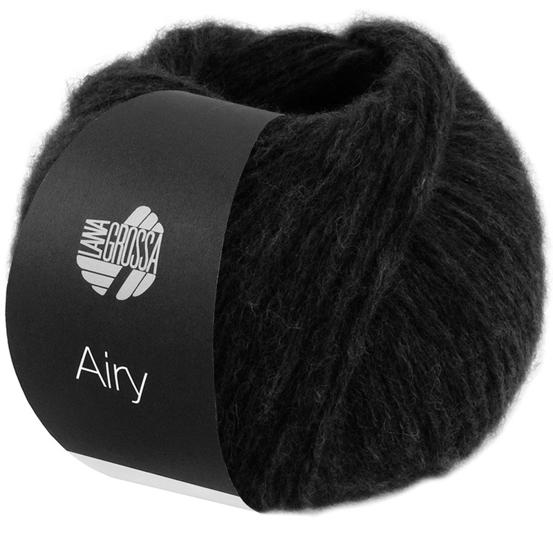 Lana Grossa Airy Yarn – 10 Black