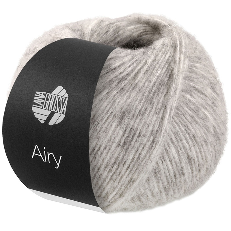 Lana Grossa Airy Yarn – 12 White Grey