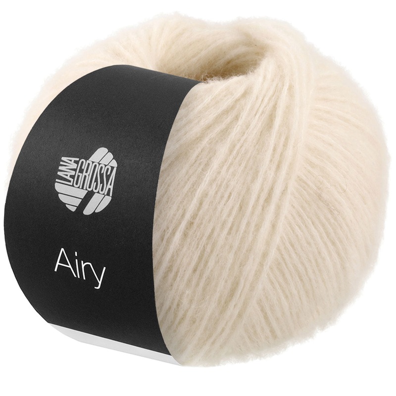 Lana Grossa Airy Yarn – 13 Raw White