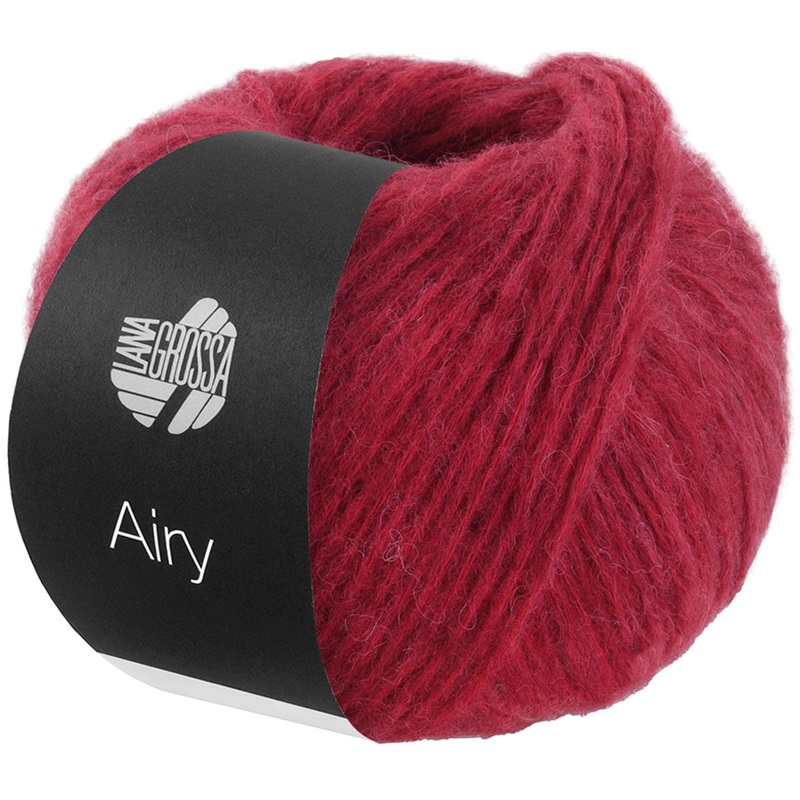 Lana Grossa Airy Yarn – 16 Cherry Red