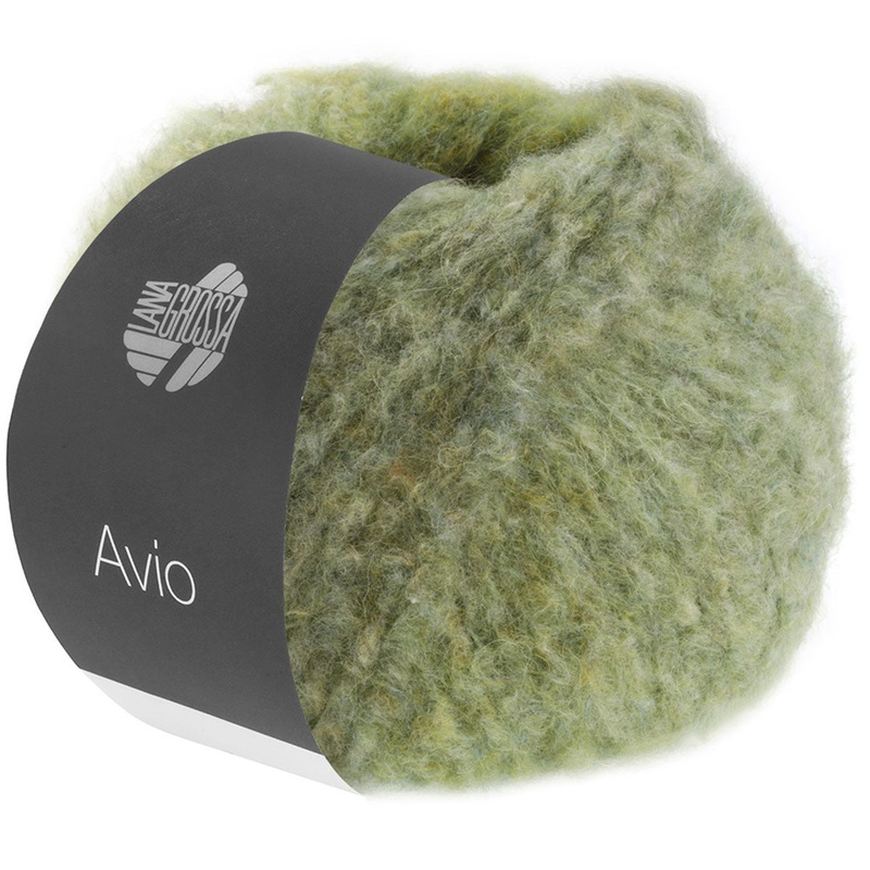 Lana Grossa Avio Yarn – 02 Grey/Yellow-Green
