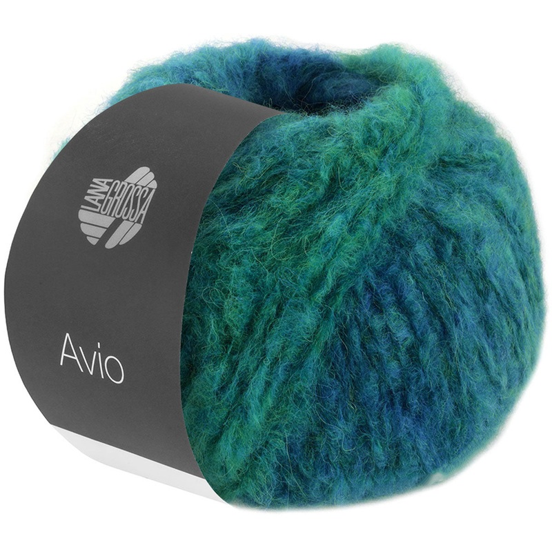 Lana Grossa Avio Yarn – 20 Opal Green/Ink Blue