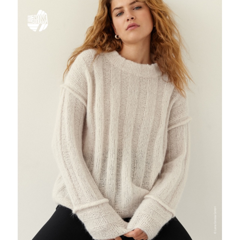 Lana Grossa Classici 25 Patterns – 12 Wide Rib Pullover – PDF Download
