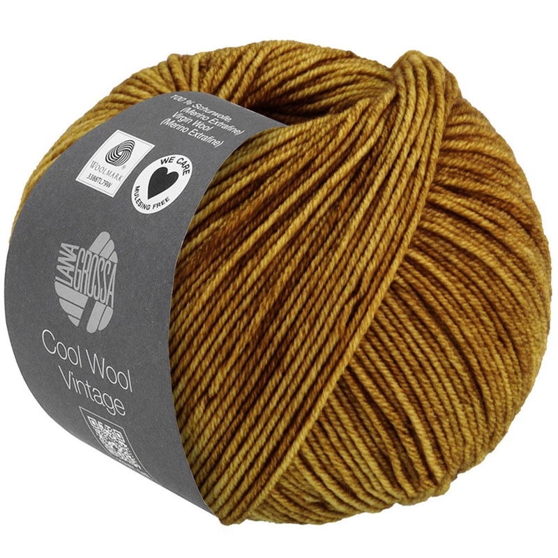 Lana Grossa Cool Wool Vintage Yarn – 7362 Mustard