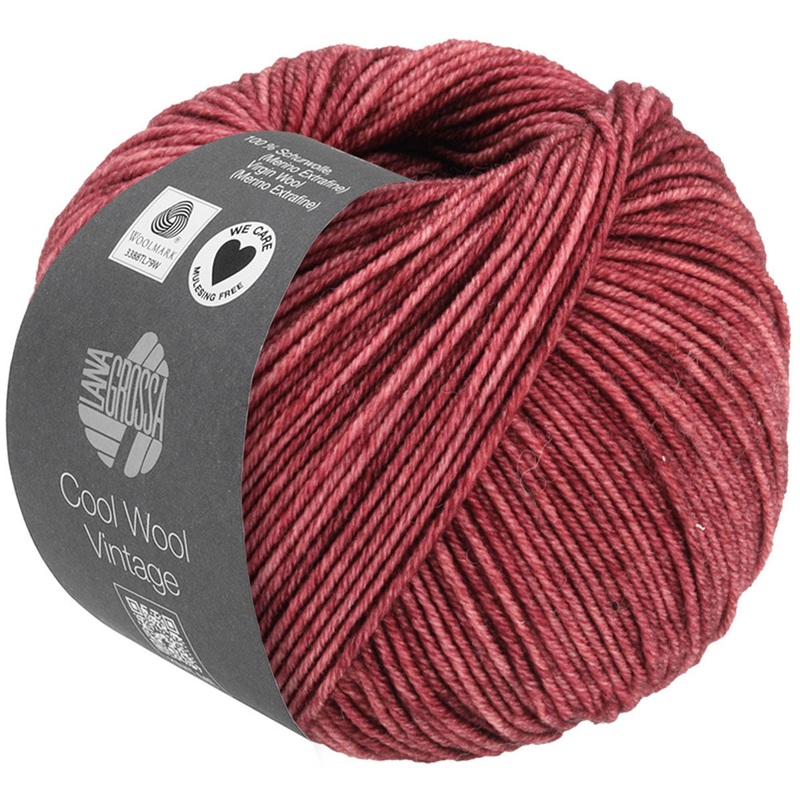 Lana Grossa Cool Wool Vintage Yarn – 7364 Burgundy
