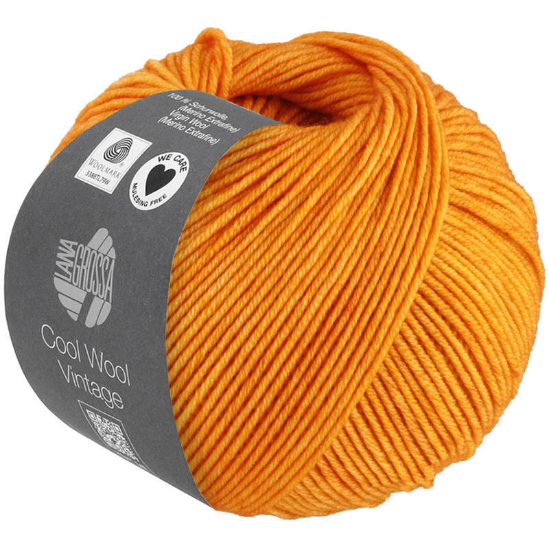 Lana Grossa Cool Wool Vintage Yarn – 7375 Orange