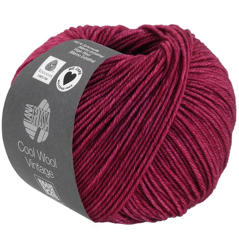 Lana Grossa Cool Wool Vintage Yarn – 7377 Red