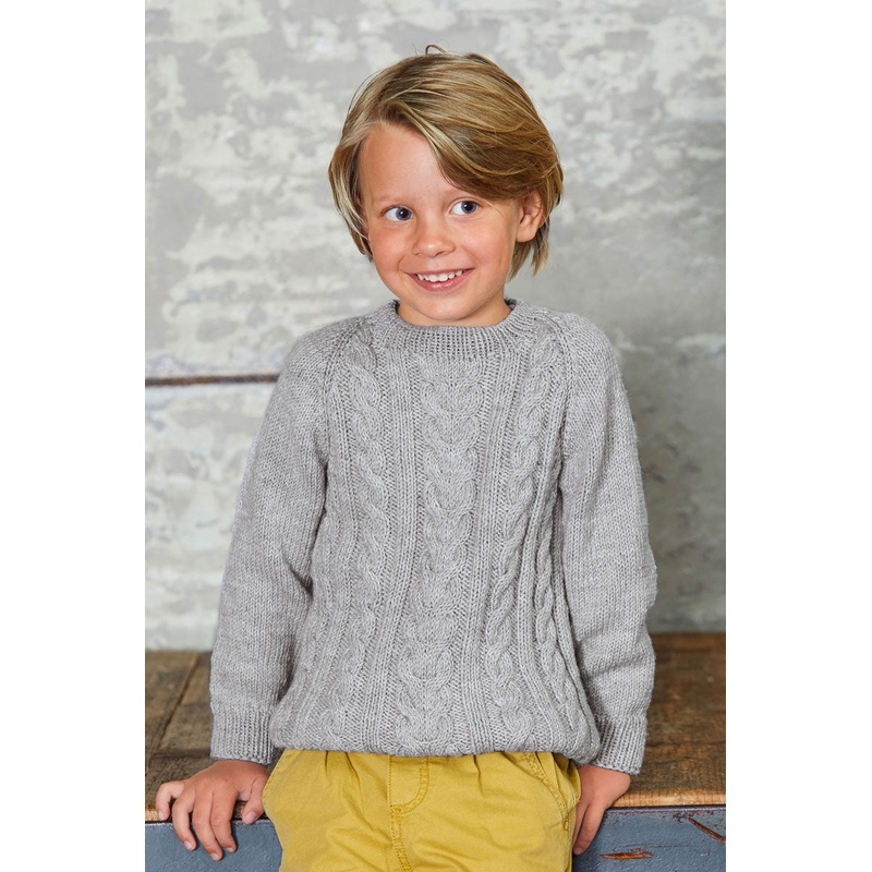 Lana Grossa Kids 11 Patterns – 26 Cable Pullover – PDF Download