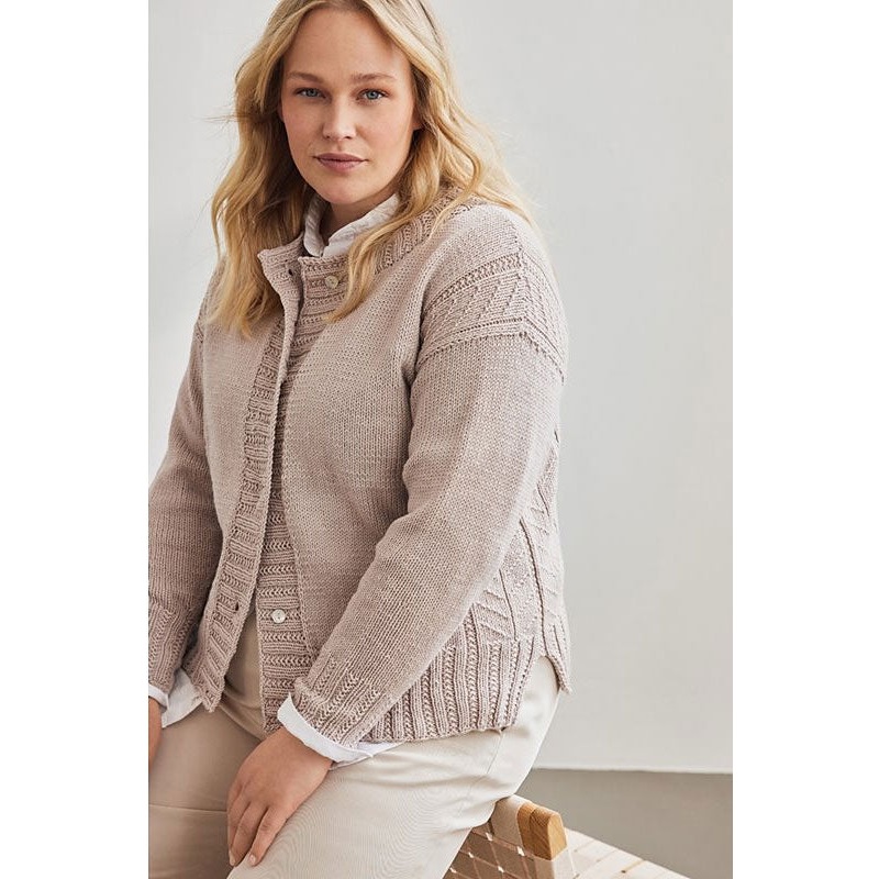 Lana Grossa Merino 3 Patterns – 29 Patterned Button Down Jacket – PDF Download