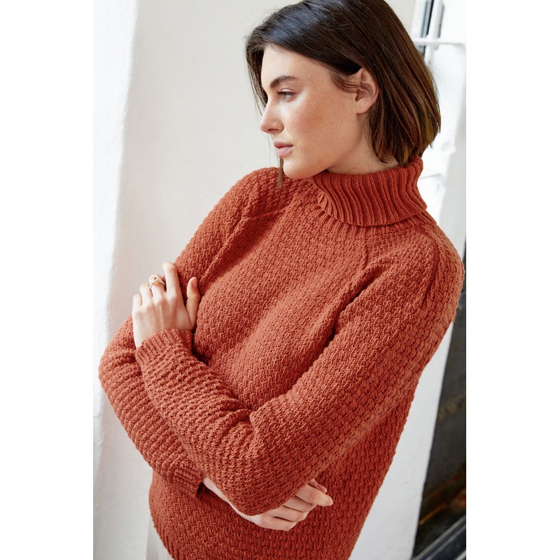 Lana Grossa Merino Edition 2 Patterns – 39 Textured Turtleneck Pullover – PDF Download