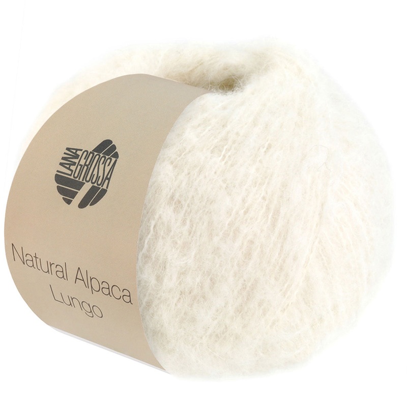 Lana Grossa Natural Alpaca Lungo Yarn – 01 White