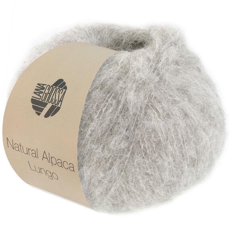 Lana Grossa Natural Alpaca Lungo Yarn – 05 Grey