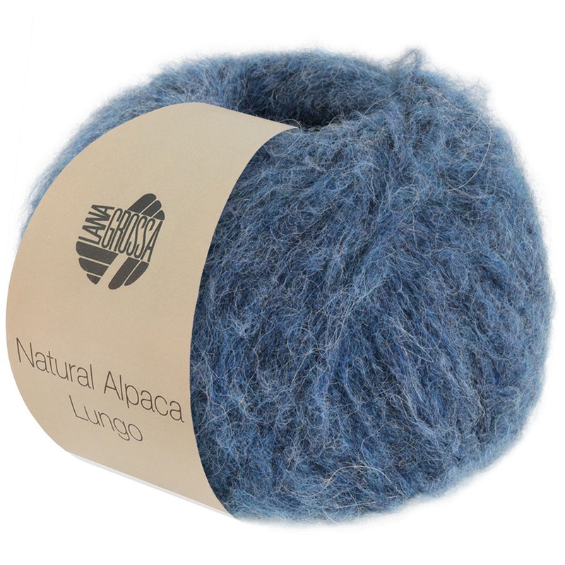 Lana Grossa Natural Alpaca Lungo Yarn – 07 Petrol Blue