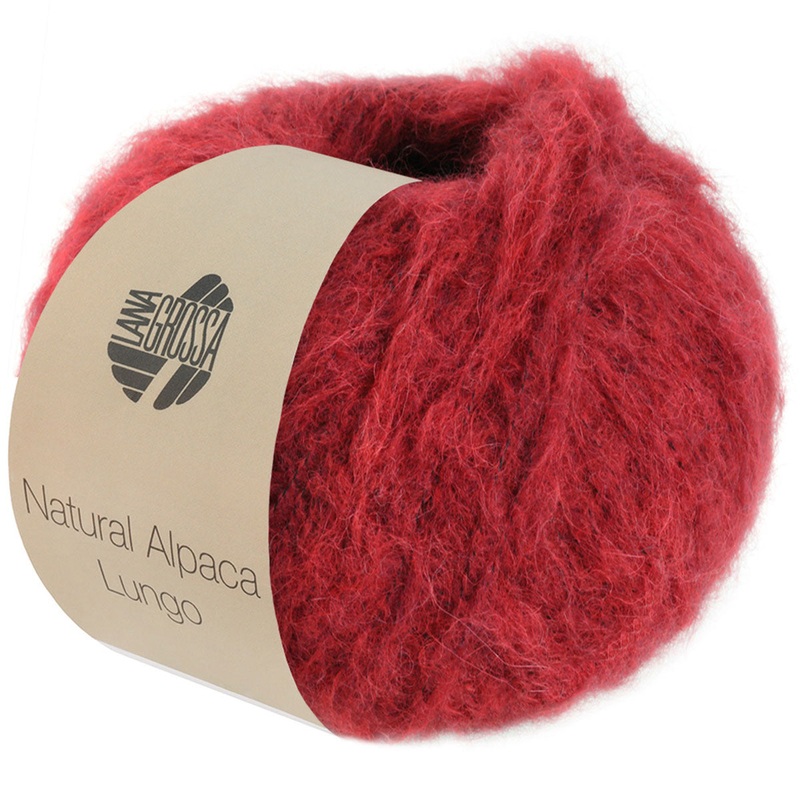 Lana Grossa Natural Alpaca Lungo Yarn – 12 Red