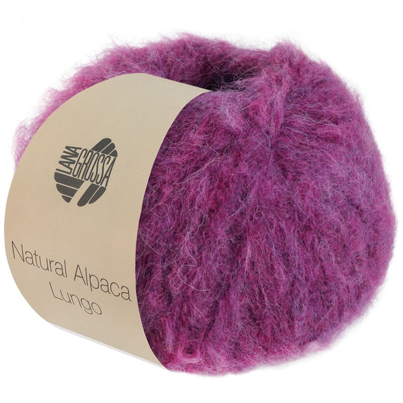 Lana Grossa Natural Alpaca Lungo Yarn – 13 Red Violet