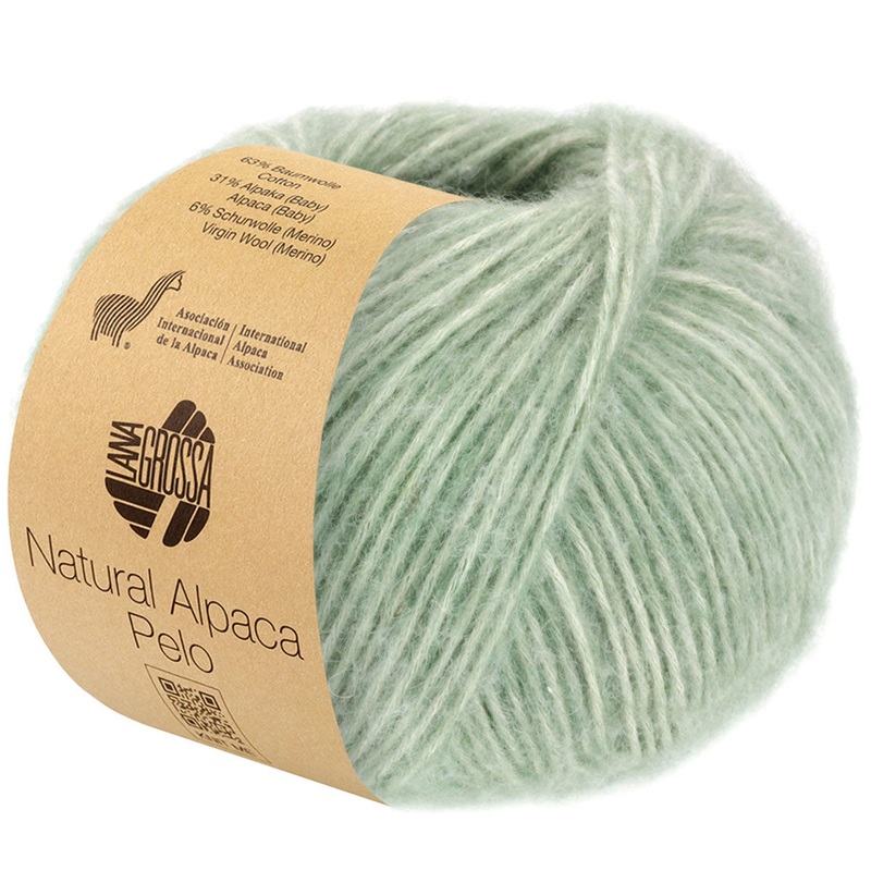 Lana Grossa Natural Alpaca Pelo Yarn – 14 Mint Melange