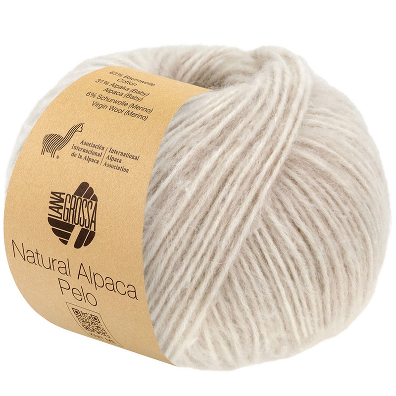 Lana Grossa Natural Alpaca Pelo Yarn – 22 Mussel Melange