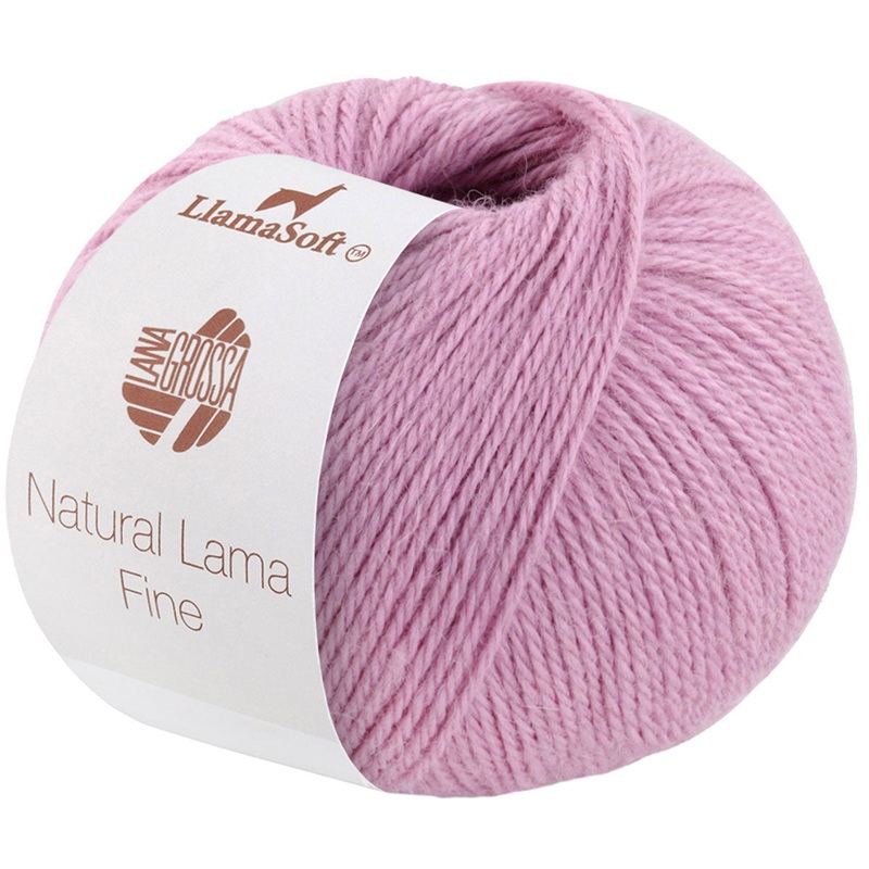 Lana Grossa Natural Lama Fine Yarn – 102 Lilac Pink