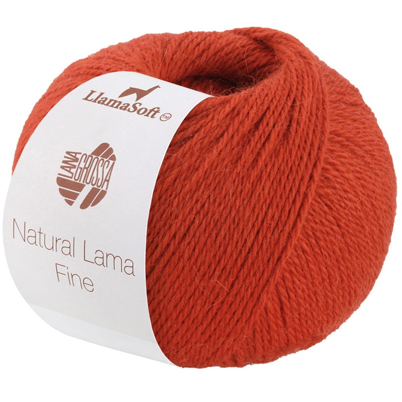 Lana Grossa Natural Lama Fine Yarn – 104 Rust Orange