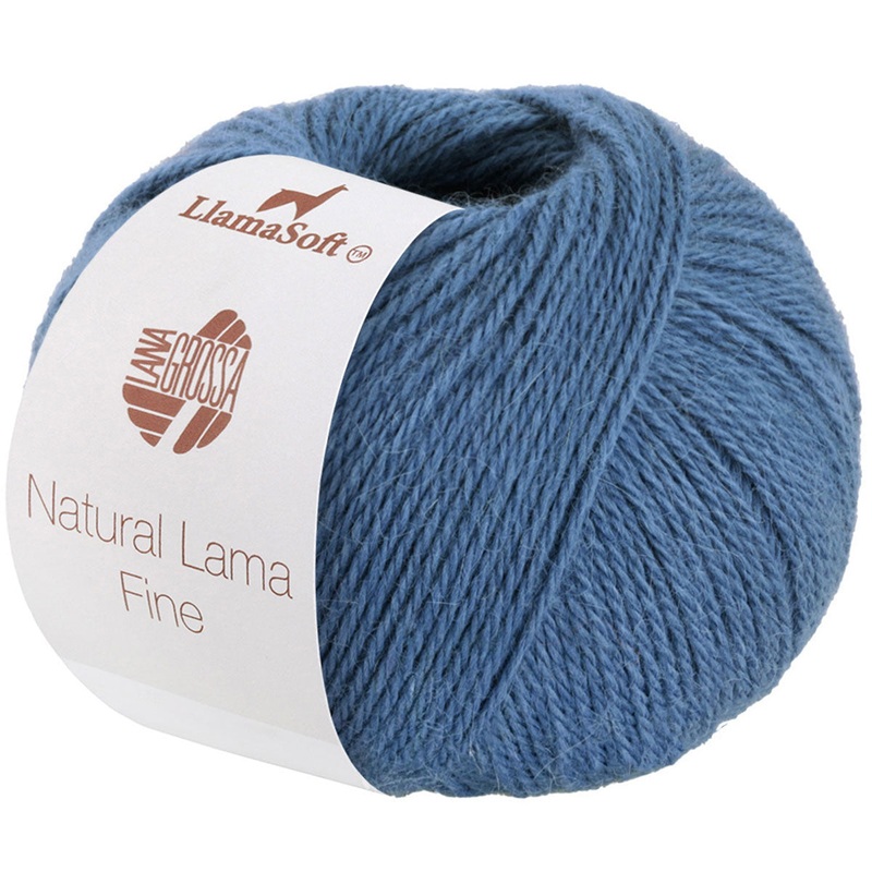 Lana Grossa Natural Lama Fine Yarn – 105 Pigeon Blue