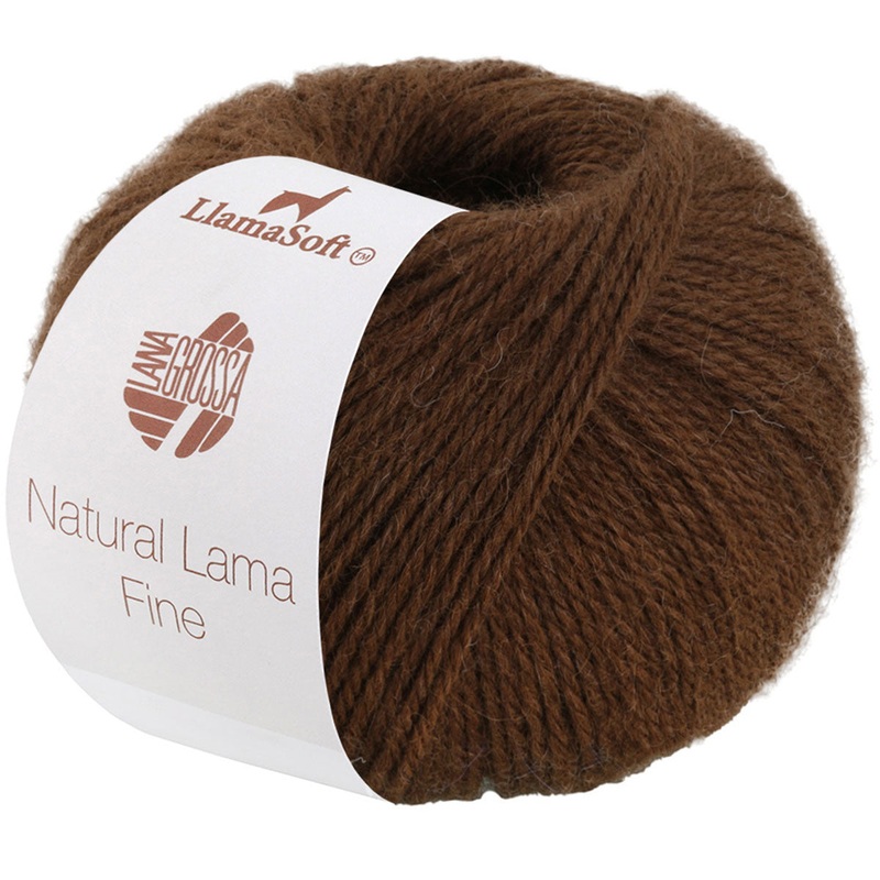 Lana Grossa Natural Lama Fine Yarn – 113 Chocolate Brown