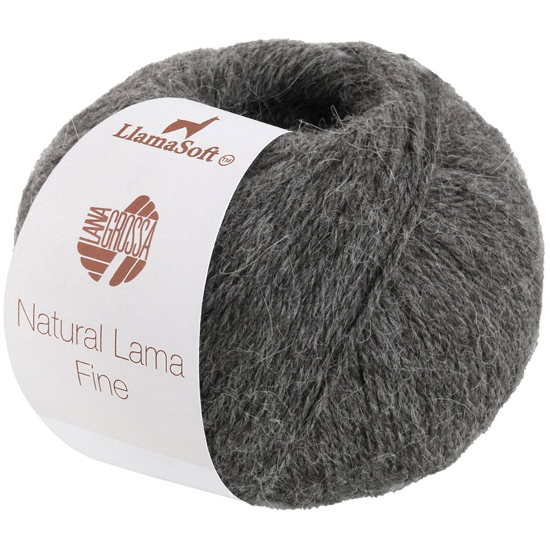 Lana Grossa Natural Lama Fine Yarn – 114 Grey-Brown