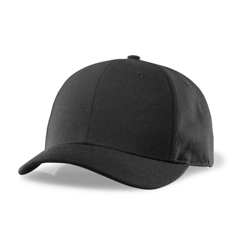 RICHARDSON BLACK PLATE HAT-4 STITCH VISOR