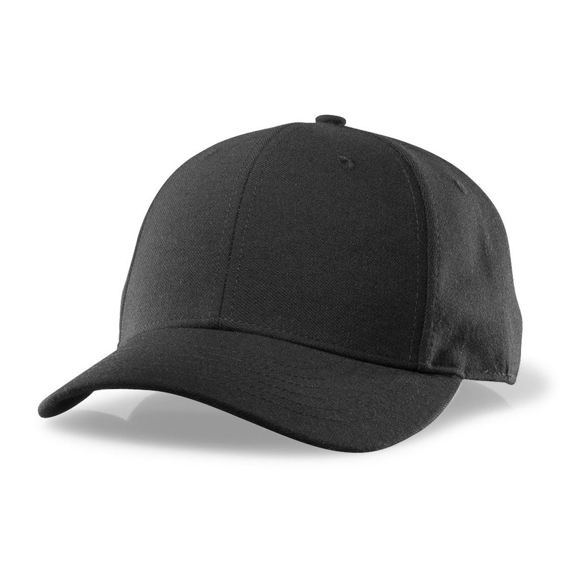 RICHARDSON BLACK UMPIRE HAT 6-STITCH VISOR