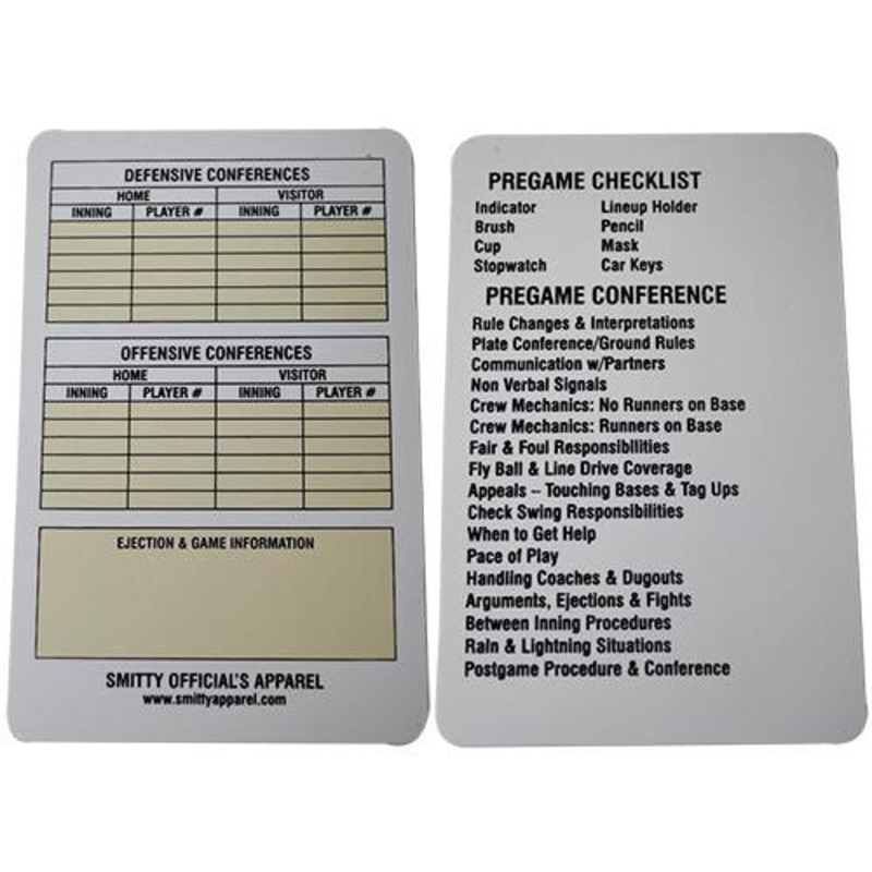 Baseball/Softball Reusable Game Card