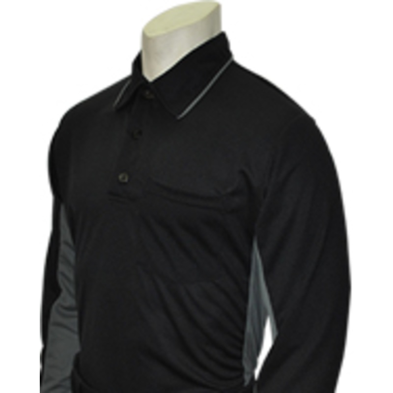 CLOSEOUT MLB STYLE LONG SLEEVE UMPIRE SHIRT-BLACK