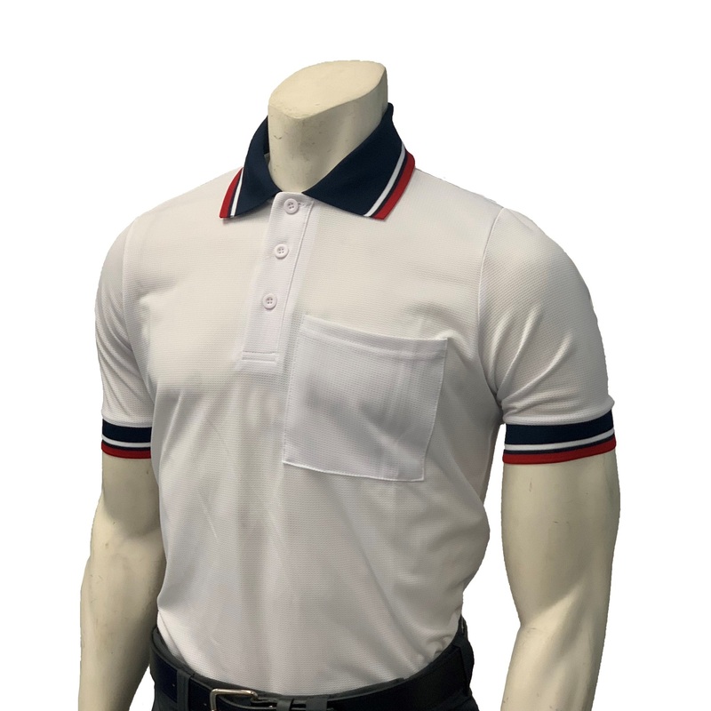 High Performance BODY FLEX Style Short Sleeve Umpire Shirts-WHITE