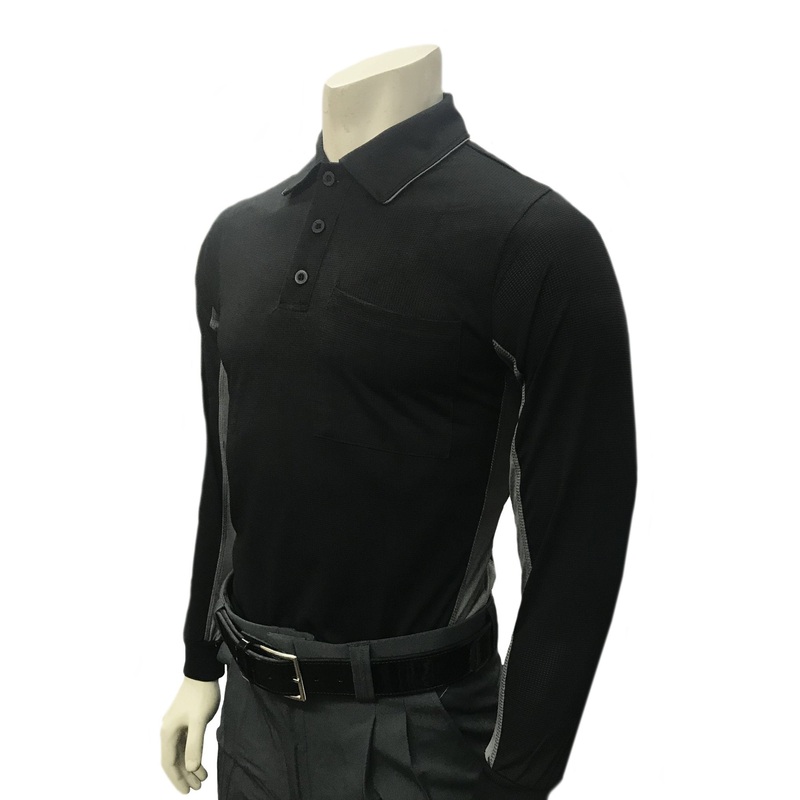 MLB Replica Body Flex Umpire Shirt-LONG SLEEVE BLACK