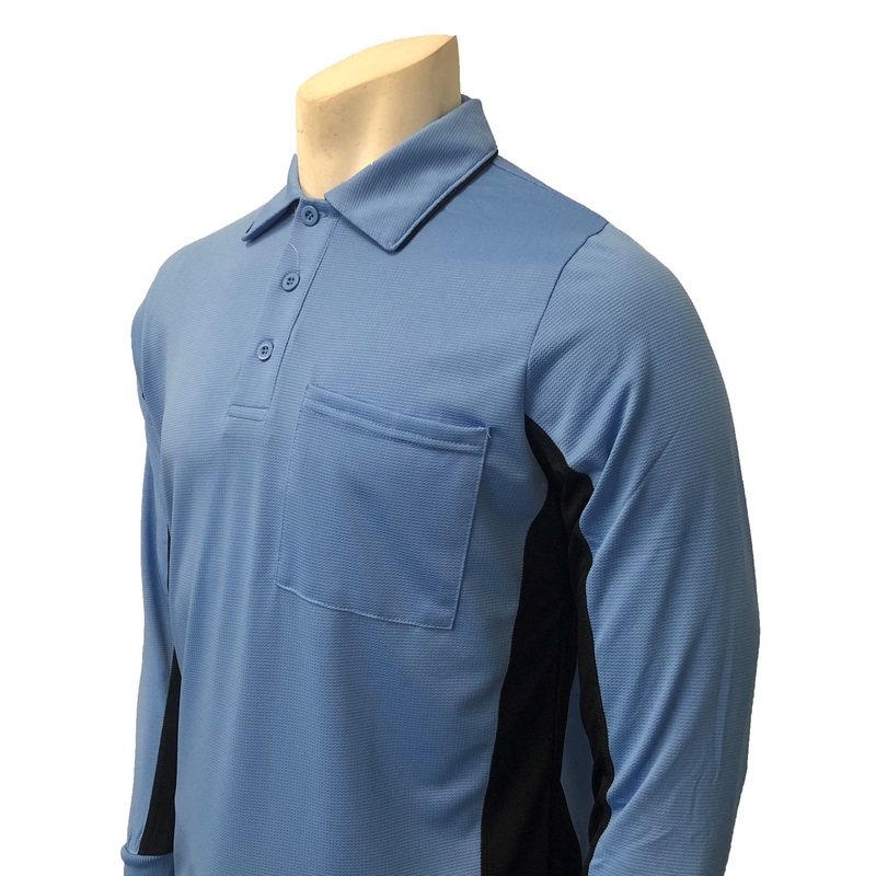 MLB Replica Body Flex Umpire Shirt-LONG SLEEVE SKY BLUE