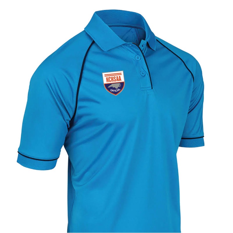 NCHSAA Bright Blue Volleyball Officials Shirt – Men’s Sizing