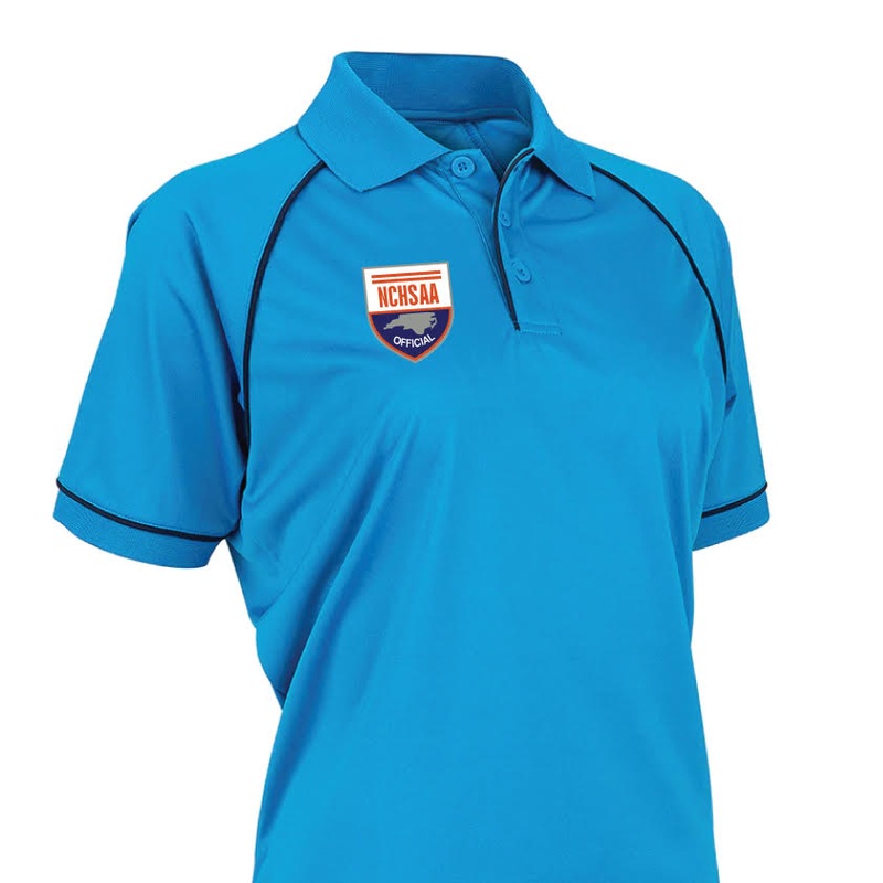 NCHSAA Bright Blue Volleyball Officials Shirt – Women’s Sizing