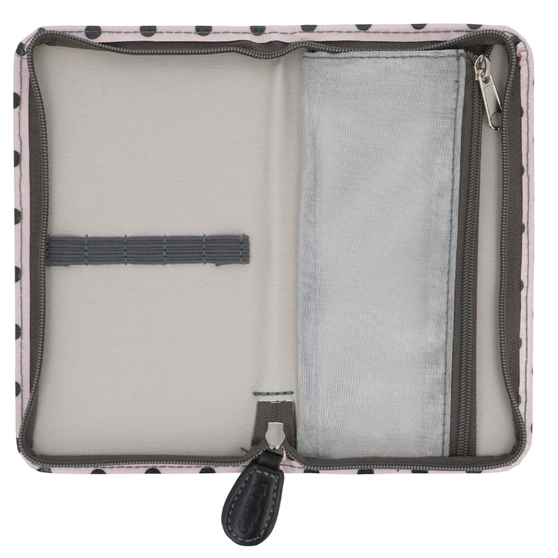 Tulpju futrlis ar roz punktiem