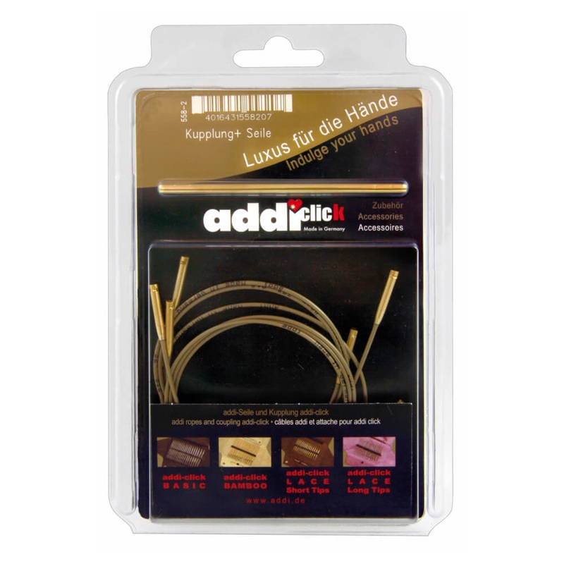 Addi Click vadu komplekts no bambusa 60-80-100cm un savienotjs