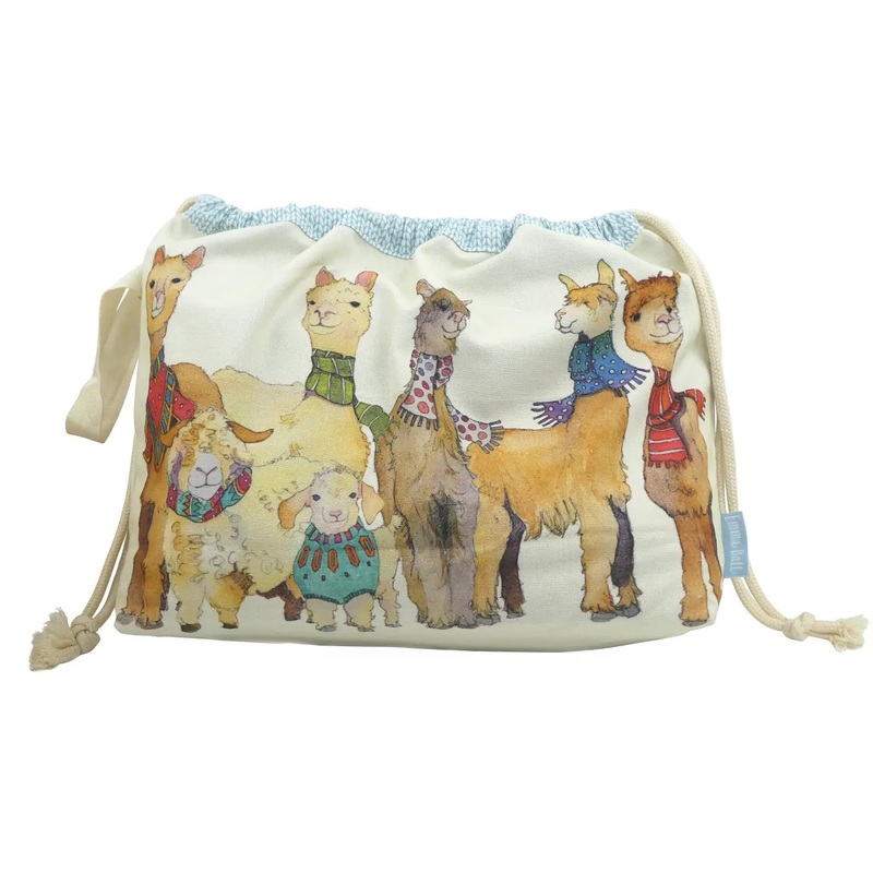 Alpaca and Friends Drawstring Bag