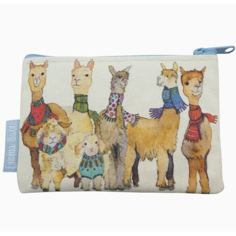Alpaca and Friends Zipped Purse
